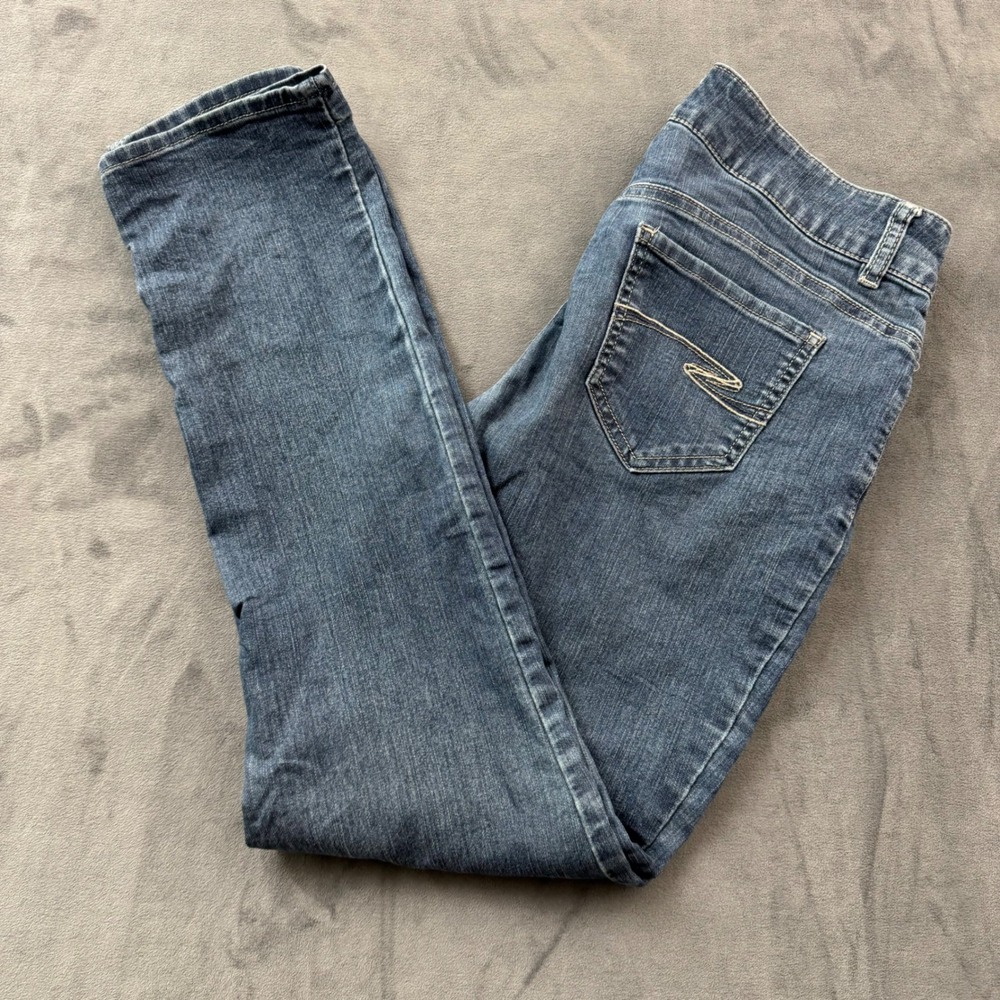 Riders by Lee Womens Curvy Fit Skinny Jeans Blue Medium Wash Mid Rise Size 8M